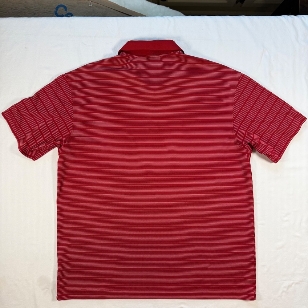Nike Golf Dri-FIT Polo Shirt Mens XL Red Striped Short Sleeve Summer Dad College - Picture 8 of 11